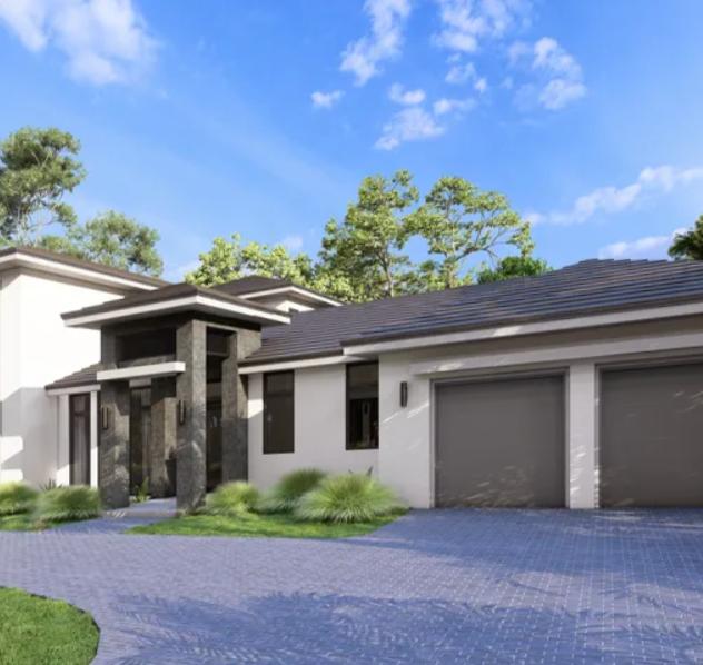 Contemporary home with new roof and garage